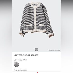 Uniqlo Black & Cream Striped Button-Front Cardigan